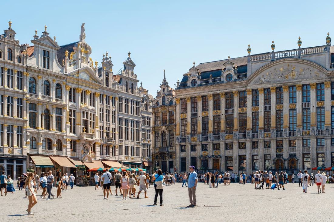 Grand-Place in Brussels with its ornate guild houses